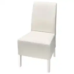 IKEA Bergmund stol med mellomlangt trekk, hvit/inseros hvit tilbud