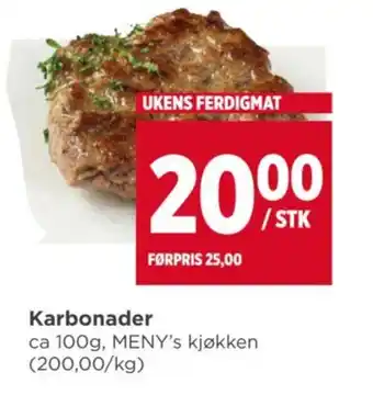 Meny Karbonader tilbud