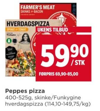 Meny Peppes pizza tilbud