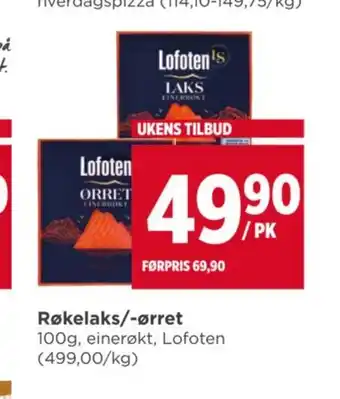 Meny Røkelaks/-ørret tilbud