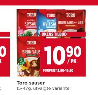 Meny Toro sauser tilbud