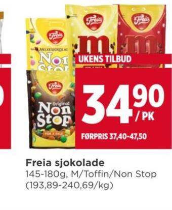 Meny Freia sjokolade tilbud