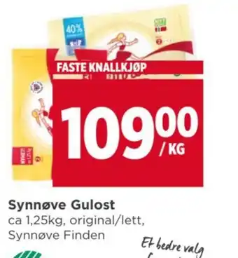 Meny Synnøve Gulost tilbud