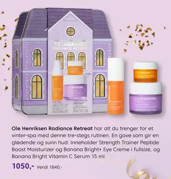 VITA Ole henriksen radiance retreat tilbud