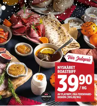 Meny Nyskåret roastbiff tilbud