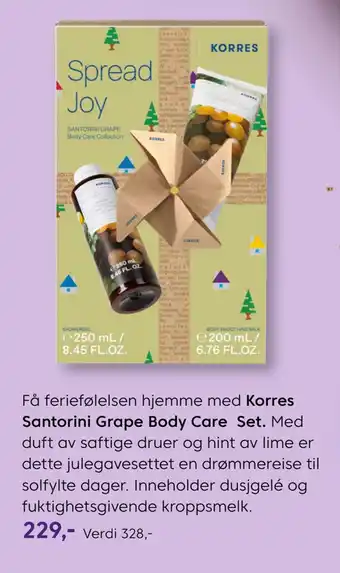 VITA Korres santorini grape body care set tilbud