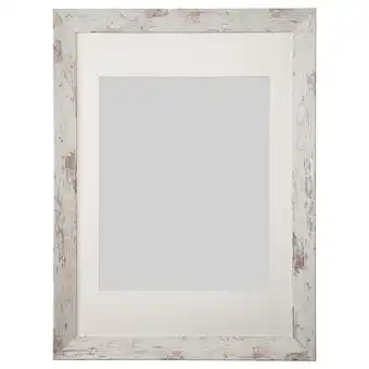 IKEA Plommonträd ramme, hvit beiset furu-mønster, 50x70 cm tilbud