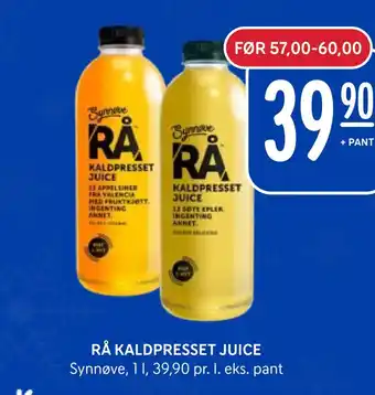 Rema 1000 Rå kaldpresset juice tilbud