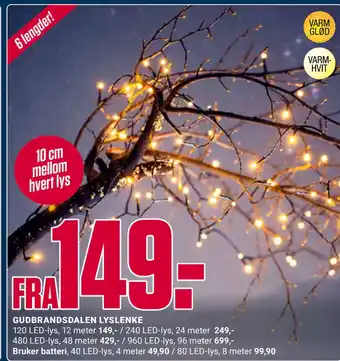 Europris Gudbrandsdalen lyslenke tilbud