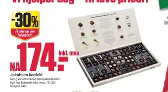 Europris Jakobsen konfekt tilbud