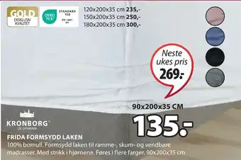 JYSK Frida formsydd laken tilbud