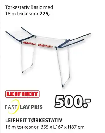 JYSK Leifheit tørkestativ tilbud