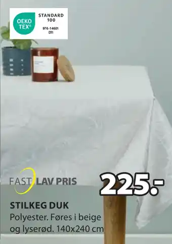 JYSK Stilkeg duk tilbud