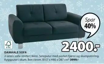 JYSK Damhale sofa tilbud