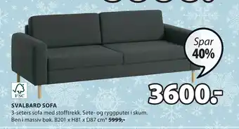 JYSK Svalbard sofa tilbud
