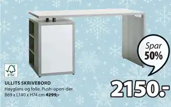 JYSK Ullits skrivebord tilbud