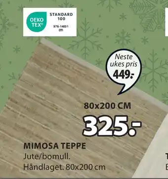 JYSK Mimosa teppe tilbud