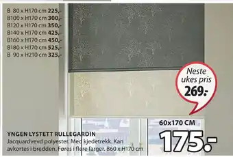 JYSK Yngen lystett rullegardin tilbud