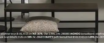 Bohus Mondo benk med skohylle tilbud