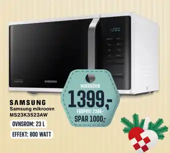 Skousen Samsung mikroovn ms23k3523aw tilbud