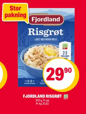 Coop Extra Fjordland risgrøt tilbud