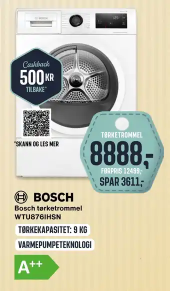 Bosch tørketrommel wtu876ihsn