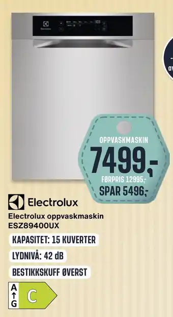 Skousen Electrolux oppvaskmaskin esz89400ux tilbud