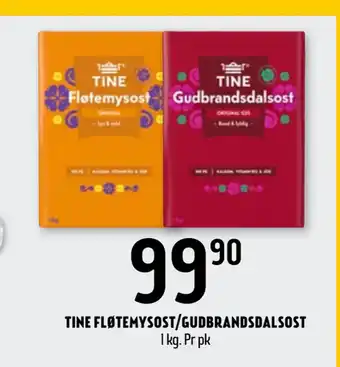 Coop Prix Tine fløtemysost/gudbrandsdalsost tilbud