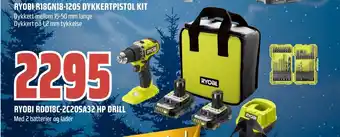 Coop Obs Ryobi rdd18c-2c20sa32 hp drill tilbud