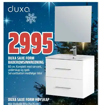 Coop Obs Duxa saxe form baderomsinnredning tilbud