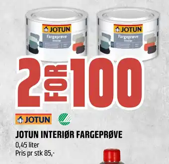 Obs Bygg Jotun interiør fargeprøve tilbud