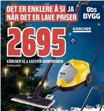 Obs Bygg Kärcher sc 4 easyfix dampvasker tilbud