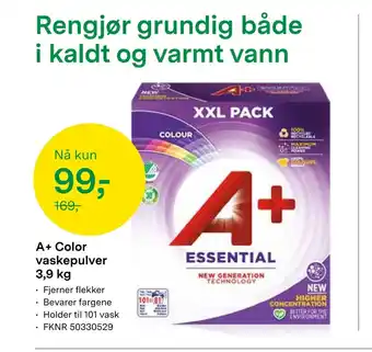 Felleskjøpet A+ color vaskepulver 3,9 kg tilbud