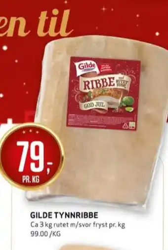 Bunnpris Gilde ribbe tilbud