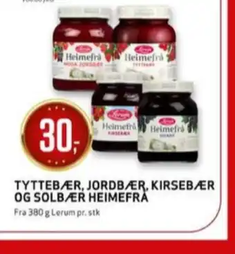 Bunnpris Lerum heimefrå tyttebær 380 gr tilbud