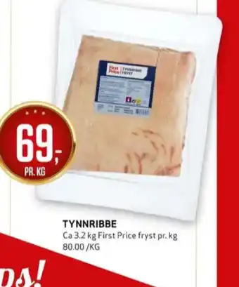 Bunnpris First price ribbe tilbud