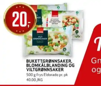 Bunnpris Eldorado bukettgrønnsaker tilbud
