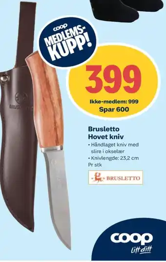Coop Extra Brusletto kniv tilbud