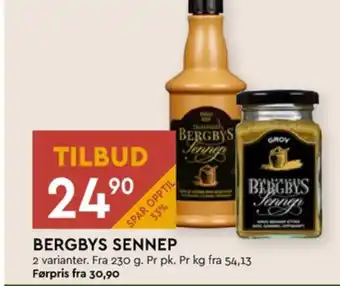 Coop Mega Bergbys sennep søt sennep tilbud