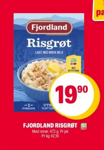 Coop Extra Fjordland risengrøt tilbud