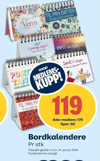 Coop Prix Ukjent kalender tilbud