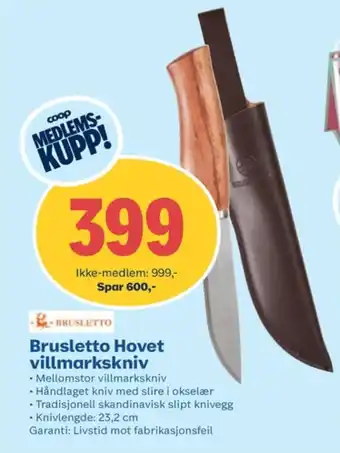 Coop Obs Brusletto kniv tilbud