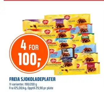 Coop Obs Melkesjokolade sjokoladeplate tilbud