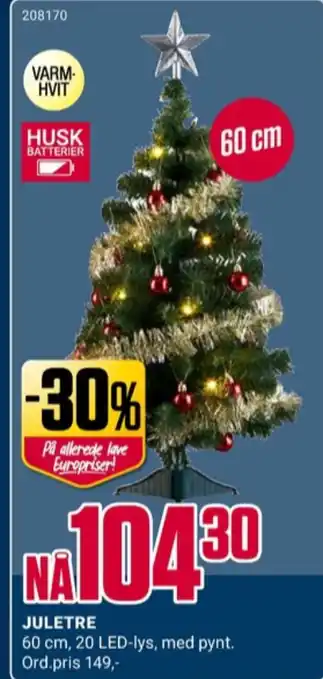 Europris Ukjent kunstig juletre tilbud