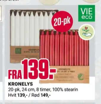 Europris Vie eco kronelys tilbud