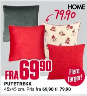 Europris Home putetrekk tilbud