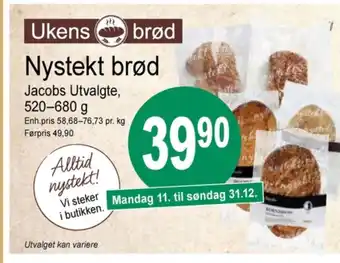 Joker Jacobs utvalgte brød tilbud