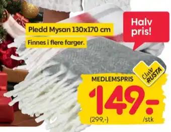 Rusta Ukjent pledd tilbud