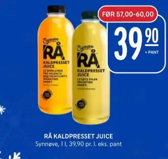 Rema 1000 Rå appelsinjuice med fruktkjøtt tilbud