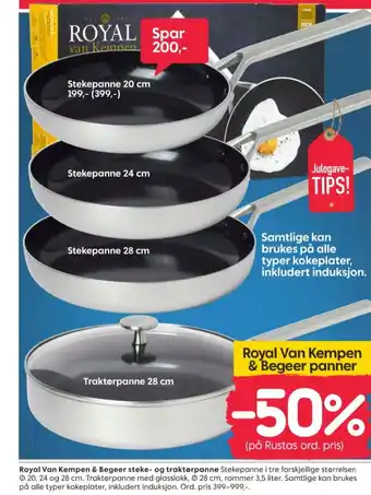Rusta Royal van kempen & begeer stekepanne tilbud